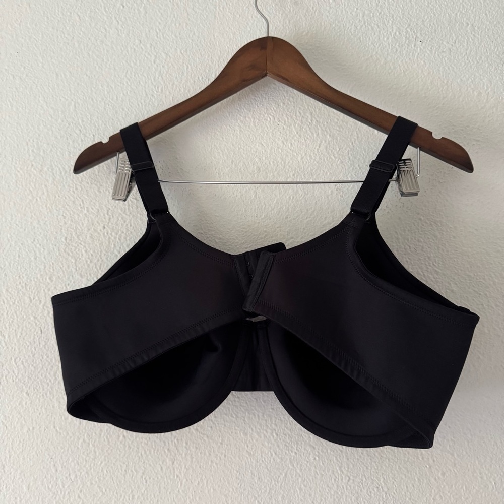 VANITY FAIR Beauty Back Full Figure Minimizer Underwire Bra 42DD Black Seamless - Picture 6 of 12